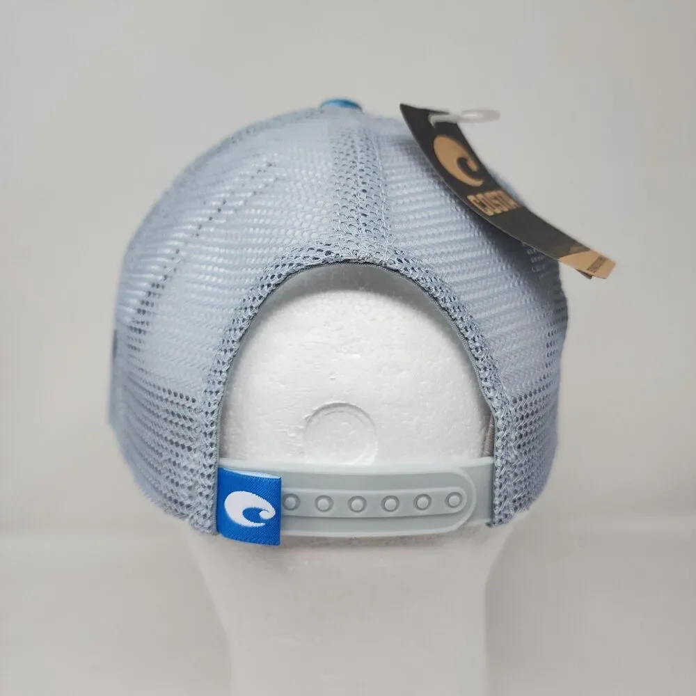 Mossy Oak Costa Del Mar Trucker Hat Mens Fishing snapback Logo Patch Blue Cap